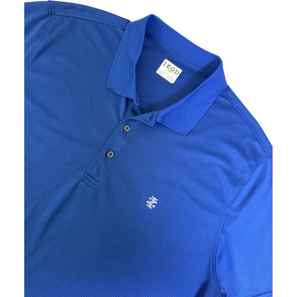 IZOD‎ Golf Performance Polo Shirt Men's XXL Blue Moisture Wicking Short Sleeve
